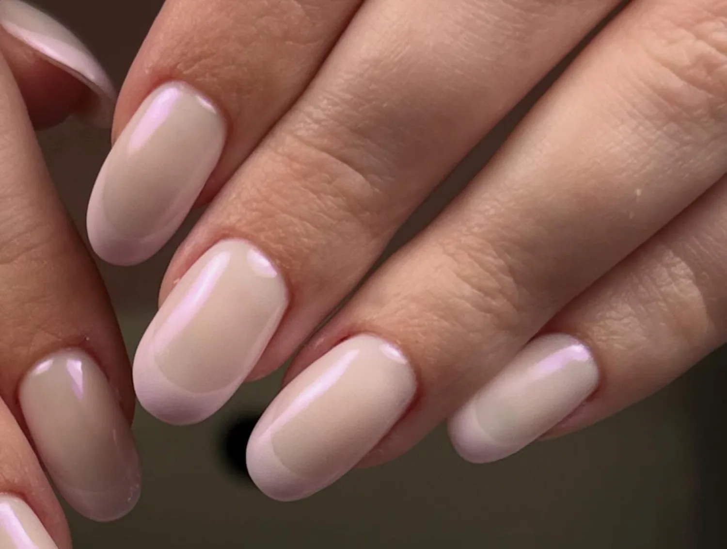 Milky nude gel manicure by Lulu Nails LA